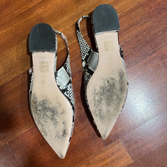 J Crew Pointed Snake Flats Slingbacks - Picture 4 of 6